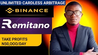 Best Unlimited cardless arbitrage using binance and remitano 2024 [upl. by Stovall522]