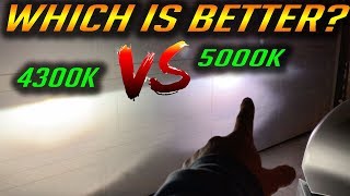 4300k vs 5000k HID KIT BULB COMPARISON [upl. by Drislane]