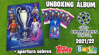 Álbum TOPPS UEFA CHAMPIONS LEAGUE 202122  Unboxing  apertura sobres Cromadas [upl. by Nhoj738]