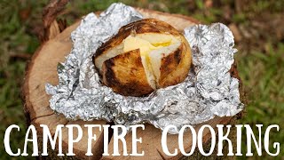 How to Cook Perfect Foil Baked Potatoes in the Embers of a Fire  Campfire Cooking 🔥🔥🔥 [upl. by Alleroif103]