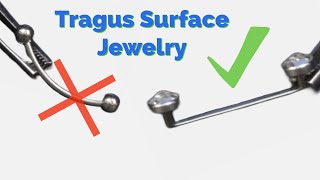 Tragus surface piercing jewelry complications and healing time [upl. by Mook164]