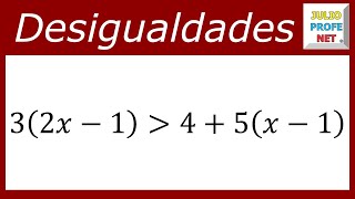 Desigualdades o inecuaciones lineales  Ej 1 [upl. by Ahmar]