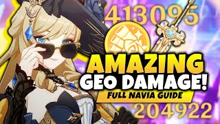 NEW PLAYSTYLE Full C0 Navia Guide amp Build Best Artifacts Weapons amp Teams Genshin Impact [upl. by Slyke]