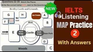 IELTS Listening Practice Map 13092024 I Bestley Castle and Grounds Map Listening [upl. by Venable363]