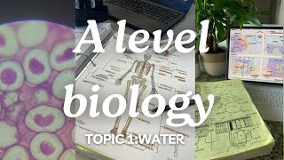 A level biology edexcel a SNAB Topic 1 Water [upl. by Dorej491]