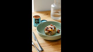 Air Fryer Jacket Potato with BBQ Chicken justspices shorts airfryerrecipe airfryer [upl. by Arnst729]