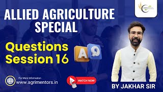 Agriculture Allied Subjects MCQ  Concepts  Animal Husbandry  Engineering  Current Affairs [upl. by Nadab294]