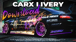 FREE LIVERY Nissan s15 CarX  Download [upl. by Zedekiah]