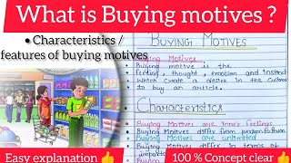 what is Buying motives  characteristics features of buying motives buying motives bba mba [upl. by Neelon]