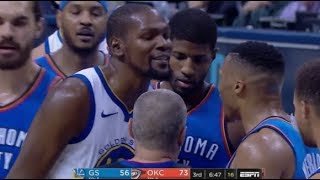 Kevin Durant vs Russel Westbrook  they really hate each other 11222017 [upl. by Aissela]