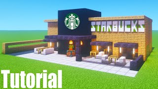 Minecraft Tutorial How To Make A Modern Starbucks quot2020 City Tutorialquot [upl. by Anaerb]