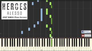 Alesso  HEROES Piano Tutorial  SHEETS [upl. by Myriam435]