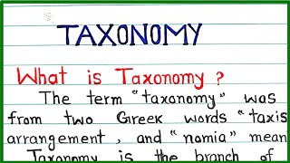 What is Taxonomy \ Definition of taxonomy \ Define term taxonomy class 9 [upl. by Takeo]