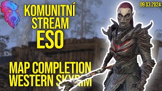 🔴Elder Scrolls Online  MAP COMPLETION  Western Skyrim streambezreklam [upl. by Angelina385]