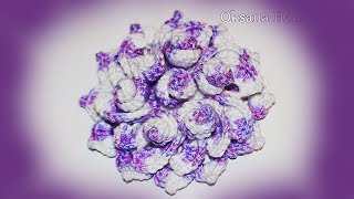 Декоративный цветок крючком Мастер класс DIY Bulk flower crochet fans [upl. by Monroy]