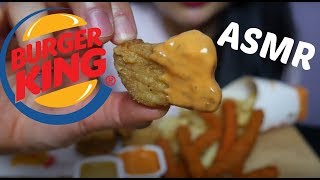 ASMR BURGER KING Chicken Nuggets  Buffalo Chicken Fries EATING SOUNDS  SASASMR [upl. by Eugenio]