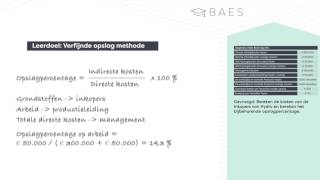 BAES Education  Kostprijzen  Verfijnde opslagmethode  EindBAES [upl. by Vi983]