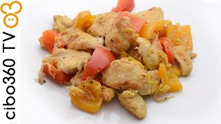 Straccetti di pollo con peperoni e curry [upl. by Anotal]