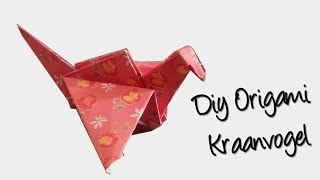 Origami KRAANVOGEL  Beginner vouw Tutorial [upl. by Ellord]