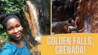 Hiking to Golden Falls in Mount Horne St Andrew Grenada Hot amp Cold Sulphur Waterfall in Grenada [upl. by Yekcaj816]