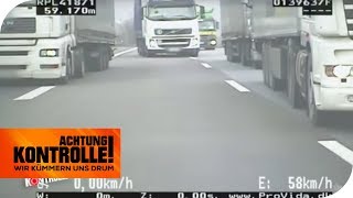 Unsitte der LKW Fahrer Elefantenrennen auf der Autobahn  Achtung Kontrolle  kabel eins [upl. by Able]