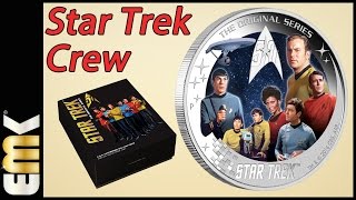 Star Trek Crew 2 Oz Silver Coin from Tuvalu 2016 in Color Proof from EMKcom [upl. by Grania]