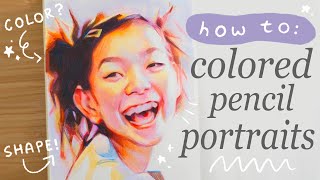 Colored Pencil Portrait Tutorial ✨ StepbyStep [upl. by Belier]