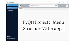 PyQt5 Programs  Menu Structure for applications V2 [upl. by Peters207]