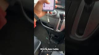 How to use RCA to AUX cable to play Music in Car with DVD Player [upl. by Lorilee734]