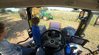 Cab View  Massey Ferguson 7718S  Mais Silage [upl. by Htilil]