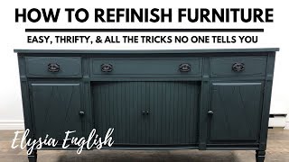 How to Refinish Furniture  Painting Furniture  Restoring Furniture [upl. by Ibbison]