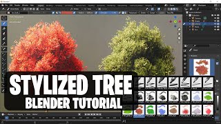 Stylized Trees in Blender  Easy Tutorial [upl. by Schalles152]