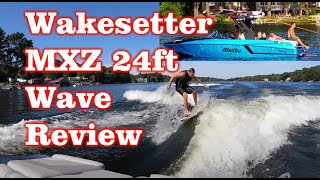 Malibu 24 MXZ Wakesetter 2018 Surf Wave Review [upl. by Wolram]