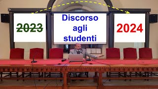 Chiarelli discorso in diretta agli studenti sul 2023 e sulle prospettive del 2024 31122023 [upl. by Aztinaj]