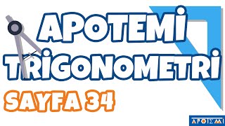 Apotemi Trigonometri Sayfa 34 Çözümleri  APOTEMİ YAYINLARI [upl. by Ialda543]