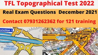 TFL Topographical test 2022Real exam questions December 2021 Topographical Training [upl. by Dlonyar]