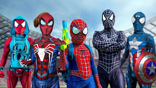 SUPERHEROs ALL Story 2 KID SPIDER MAN becomes BAD GUYS amp Rescue All Superhero Live Action [upl. by Athalie139]