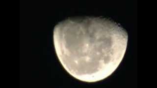 Jan 2 2013 Moon  Strange lights oval shape amp shadow shifts left [upl. by Teemus]