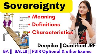 Sovereignty  Meaning Definitions and Characteristics of Sovereignty  Deepika [upl. by Sadnac]