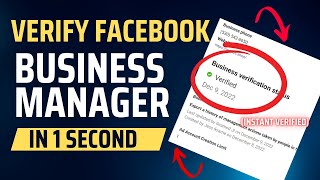 Verify Facebook Business Manager in 1 Second  Instant Verified New Method [upl. by Drawyah40]