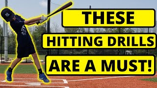 3 BEST Baseball Hitting Drills For Youth Baseball Players [upl. by Lednahc]