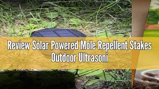 Review Solar Powered Mole Repellent Stakes Outdoor Ultrasonic Snake Groundhog Gopher Vole Chipmunk R [upl. by Dorreg]