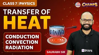 Transfer of Heat  Conduction Convection Radiation  Chapter 3 Heat  Grade 7  CHAMPS 2024 [upl. by Ahsinra226]