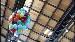 UP House amp Balloons in Flight PIXAR Atrium  Real Life  Method 42 Productionswmv [upl. by Salguod314]