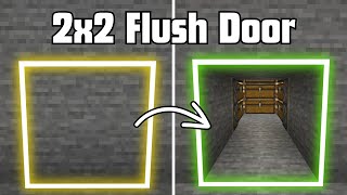 Minecraft Tutorial How To Make a 2x2 Flush Piston Door  Hidden Secret Door [upl. by Ahsiek]