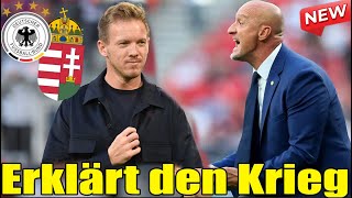 Nagelsmann vor UngarnSpiel Sie sind im Achtelfinale furchteinflößende Gegner Erklärt den Krieg [upl. by Eamanna]