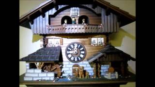 Cuckoo Clock Black Forest Chalet With Dancers [upl. by Morry]