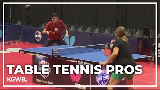 Major League Table Tennis competition in Portland this weekend [upl. by Ailedo]