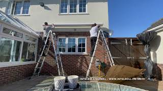 INT500 Retractable Awnings Installation Poole 2021  IntelRoll [upl. by Thorlay]