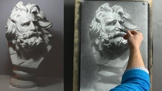 How To Draw Plaster cast Урок рисования гипсовой головы [upl. by Elrem937]